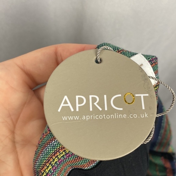 Apricot Multicoloured Striped Colourful Flax Mini Skirt - Size Small - Picture 12 of 12